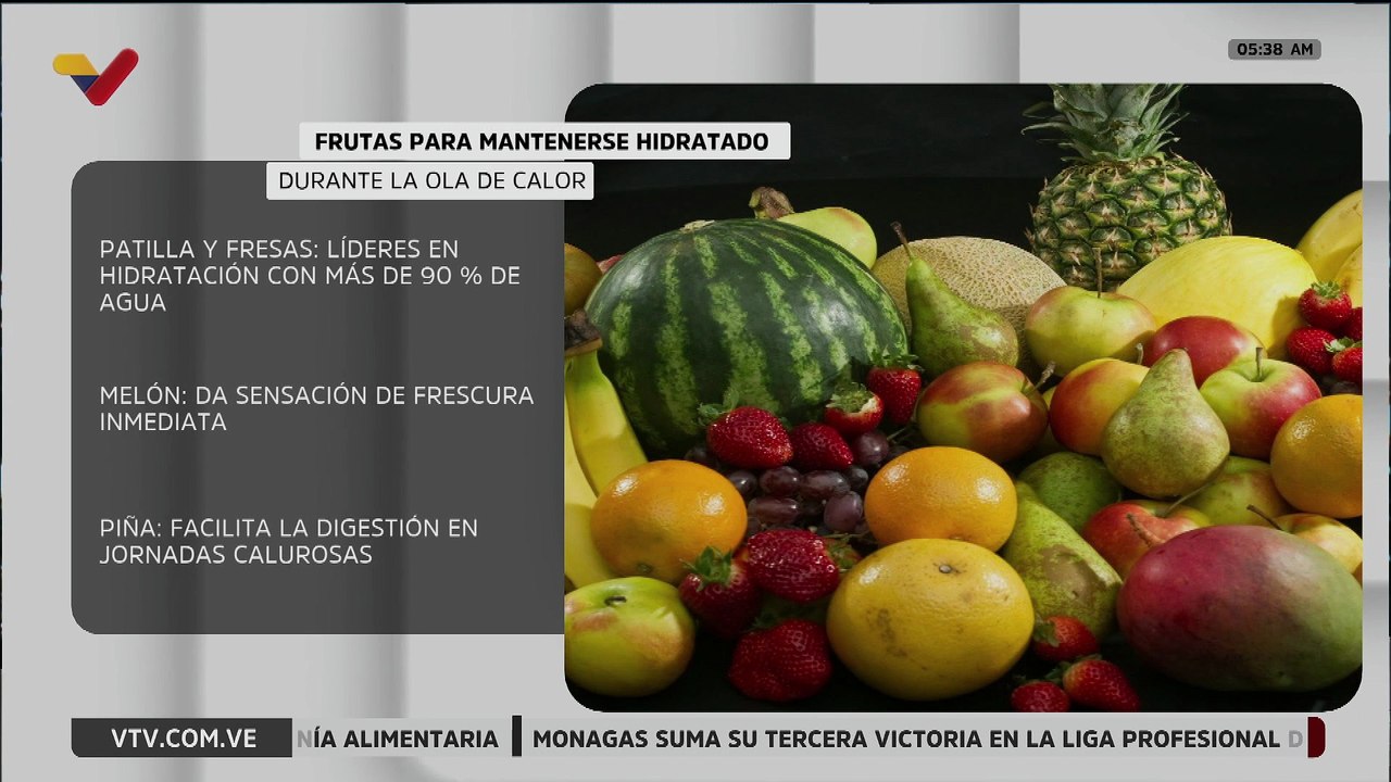 Conozca las frutas recomendadas para contrarrestar los efectos de una ola de calor