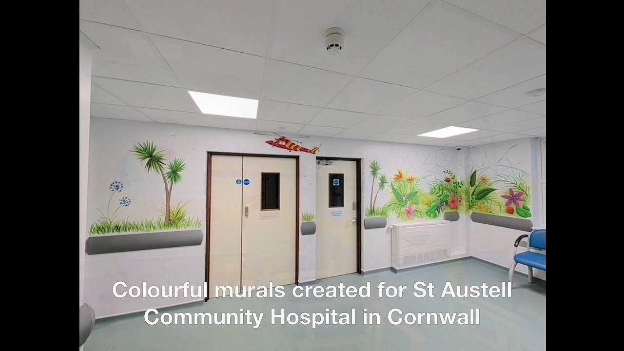 Colourful murals created for St Austell Community Hospital in Cornwall