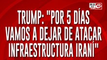Guerra en Medio Oriente: Trump aseguró que dejará de atacar a Irán durante cinco días