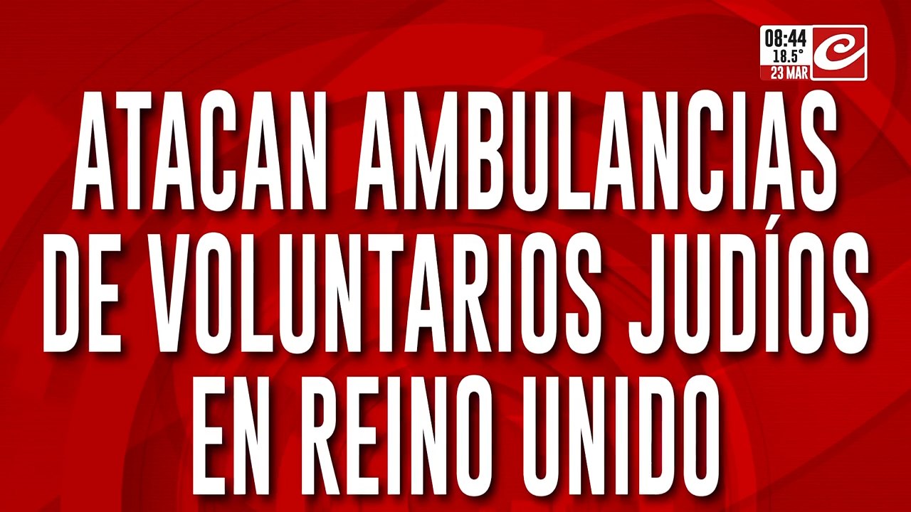 Crece el antisemitismo mundial: atacan ambulancias de voluntarios judíos en Reino Unido