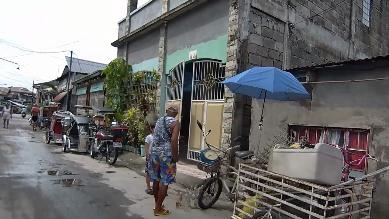 Morning Life on Paralaya Street in Santo Tomas, Pampanga, Philippines