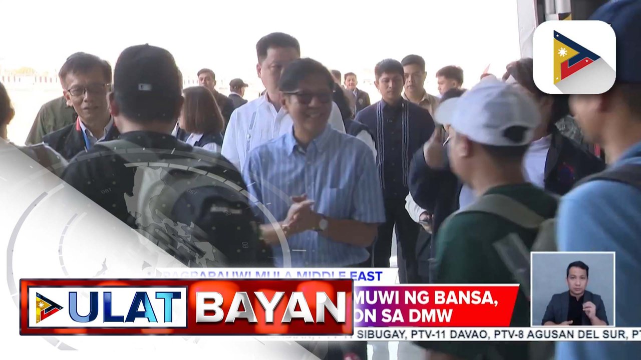 PBBM, personal na kinumusta ang kalagayan ng mahigit 300 Pilipino na dumating mula sa Middle East | ulat ni Cleizl Pardilla