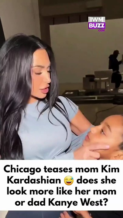 Chicago shares fun moment with mom Kim Kardashian, does she look more like her mom or dad Kanye West?