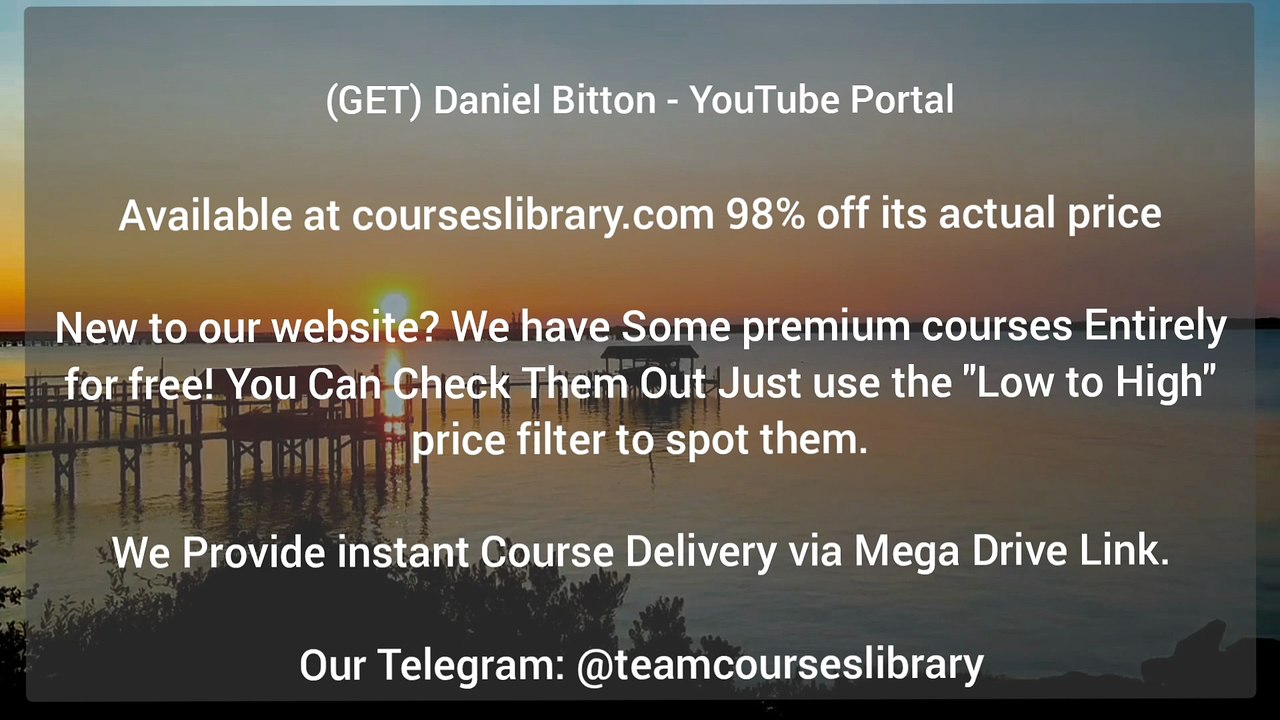 (GET) Daniel Bitton - YouTube Portal