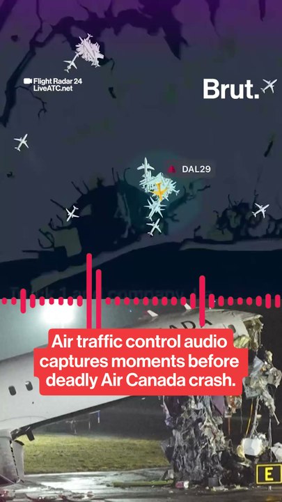 Air traffic control audio captures moments before deadly Air Canada crash involving truck.