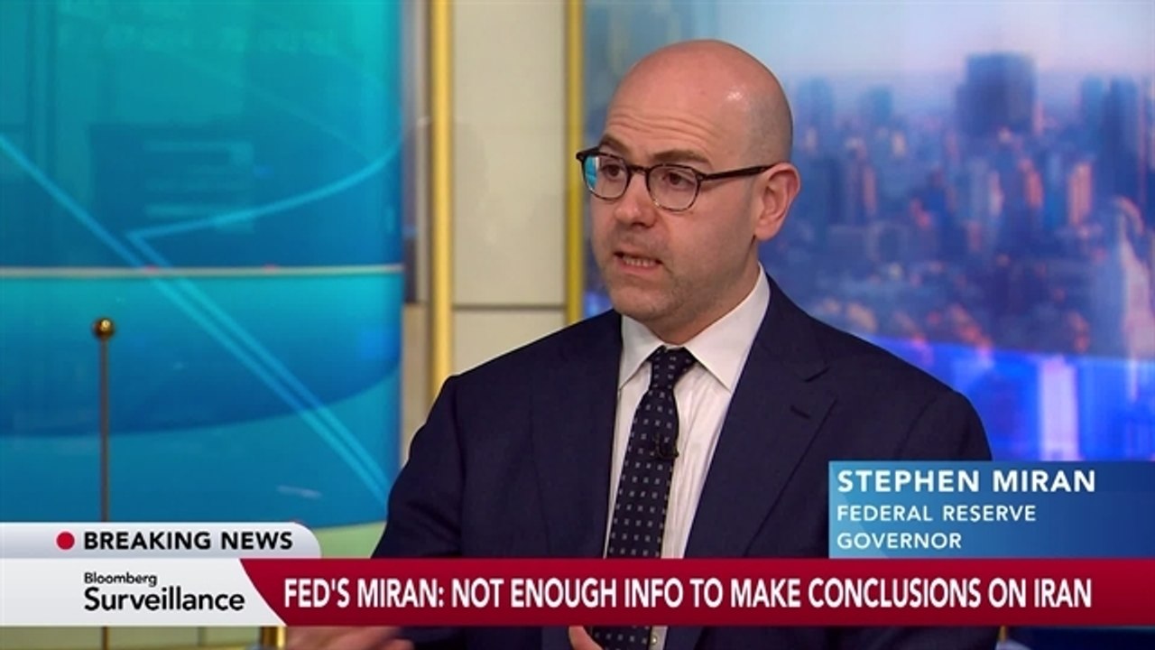 Too Soon to Draw Conclusions on Oil, Fed Governor Miran Says