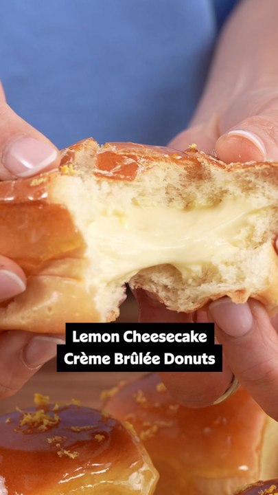How to Make Lemon Cheesecake Crème Brûlée Donuts