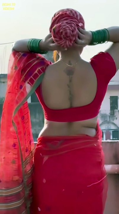 Red Transparent Saree with Matching Blouse - Elegant Traditional Saree Glamorous Look