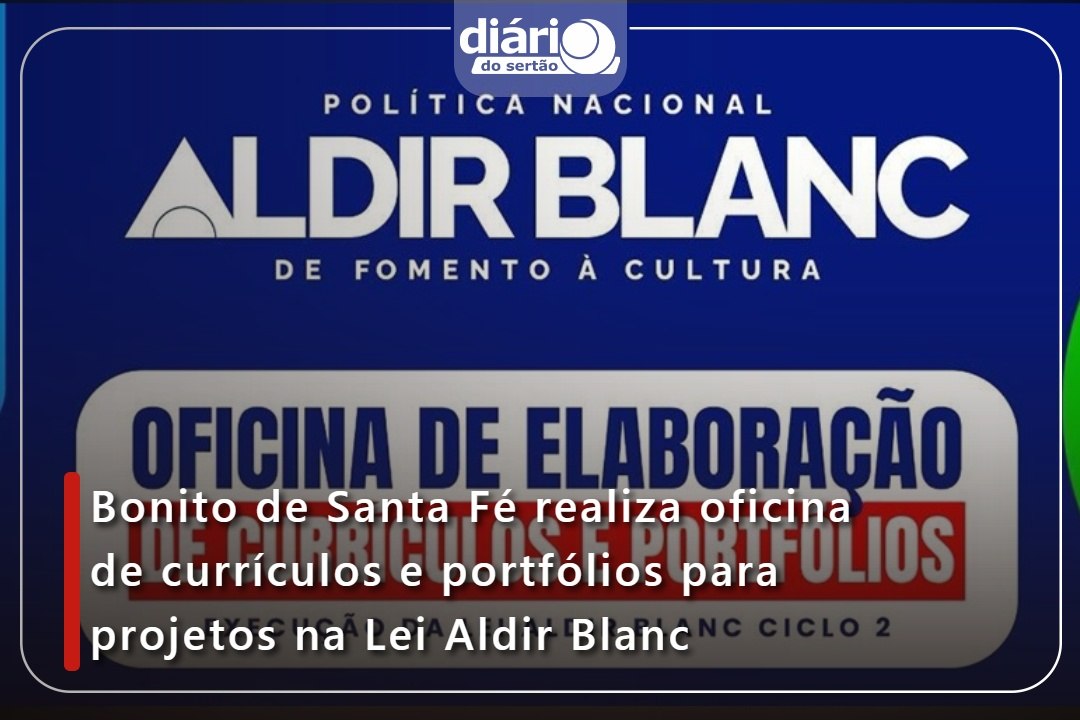 Bonito de Santa Fé realiza oficina de currículos e portfólios para projetos na Lei Aldir Blanc