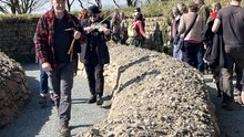 The opening of Kerdroya labyrinth on Bodmin Moor