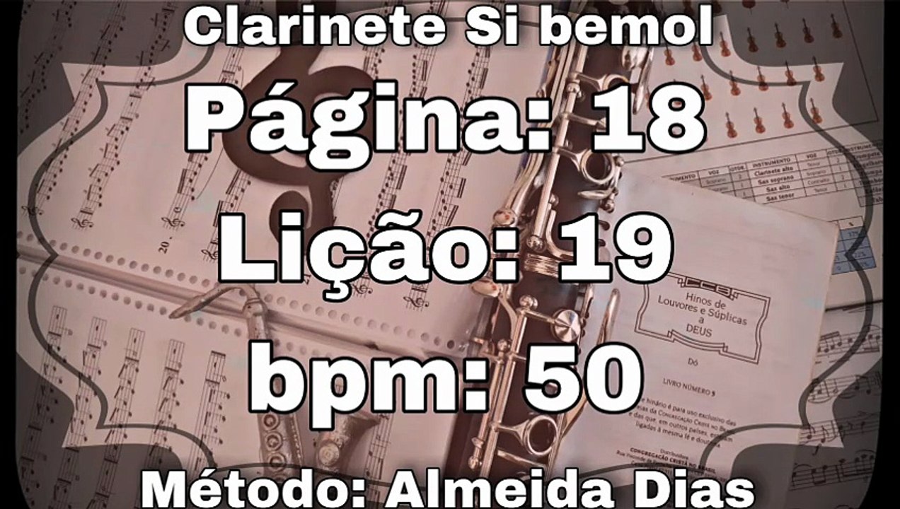 Página: 18 Lição: 19 - Clarinete Si bemol [50 bpm]