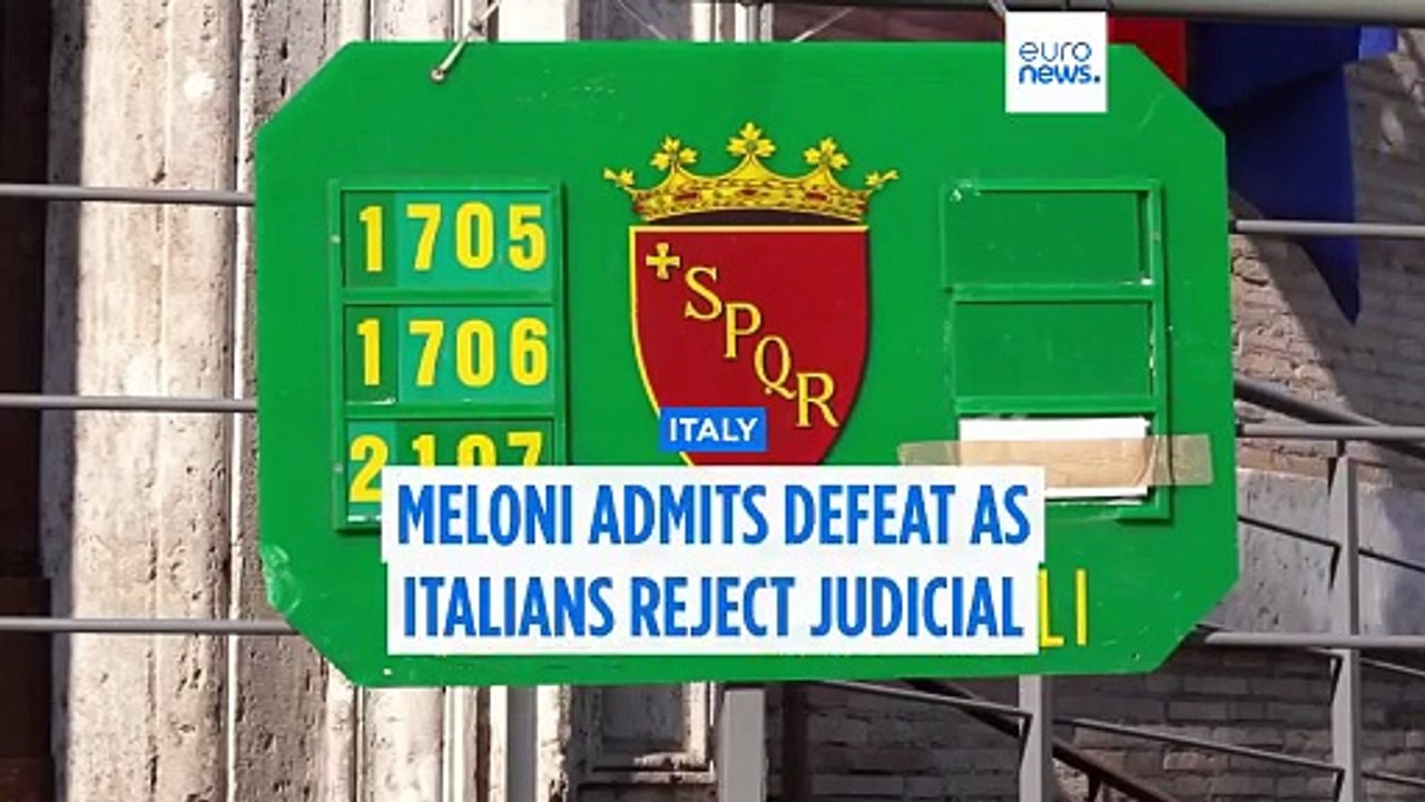 Meloni admits defeat as Italians reject judicial reform in major referendum
