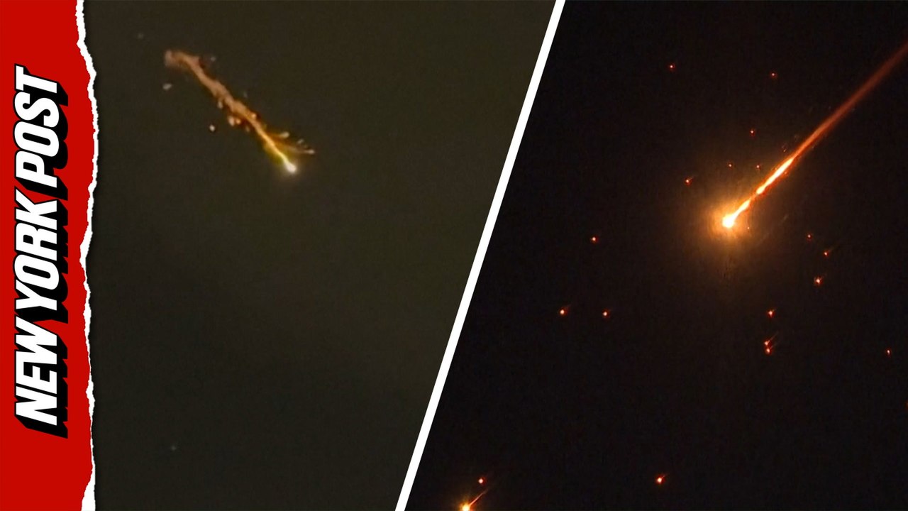 Iranian Missile Carrying Cluster Warhead Seen Over Israel, Jerusalem, and West Bank