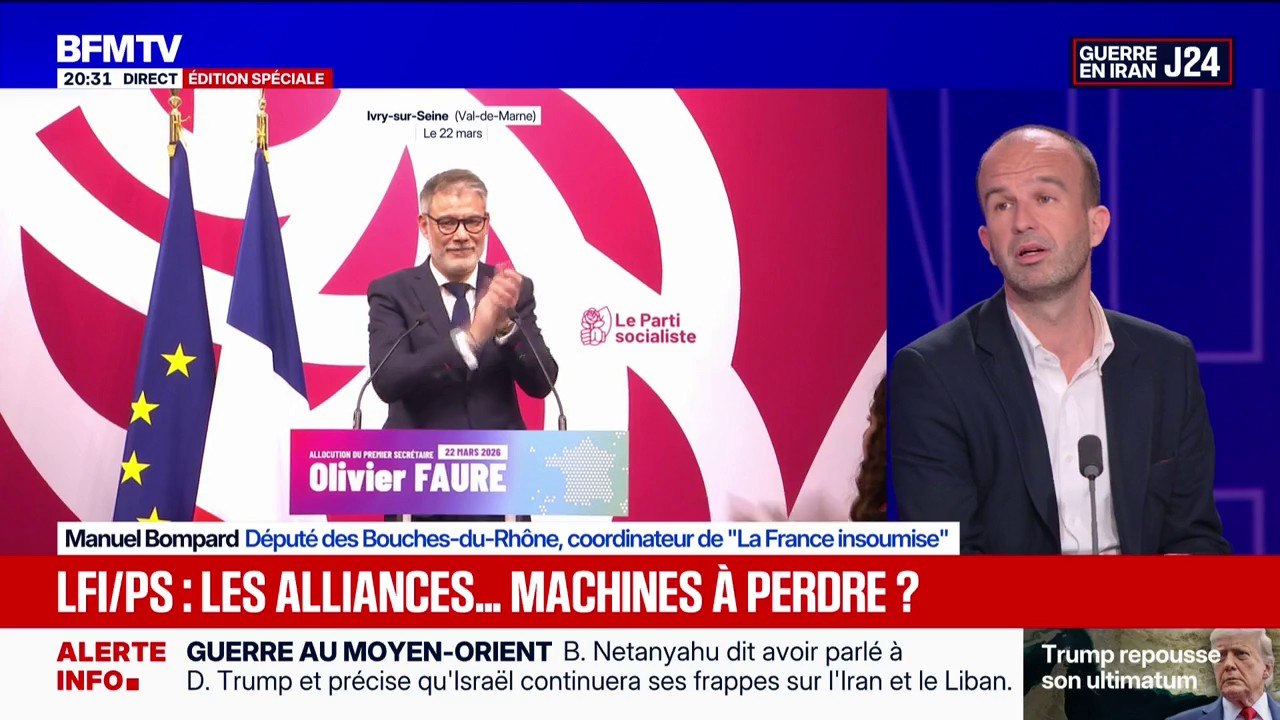 Municipales: "LFI a fait une percée, une progression remarquable", observe Manuel Bompard, coordinateur national de la France insoumise