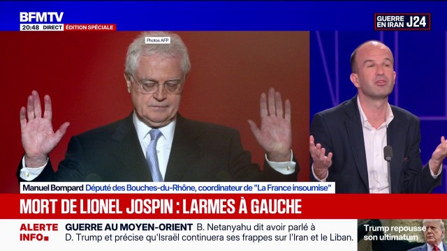 Lionel Jospin, c'est le dernier gouvernement vraiment de gauche au pouvoir , déclare Manuel Bompard, coordinateur national de la France insoumise