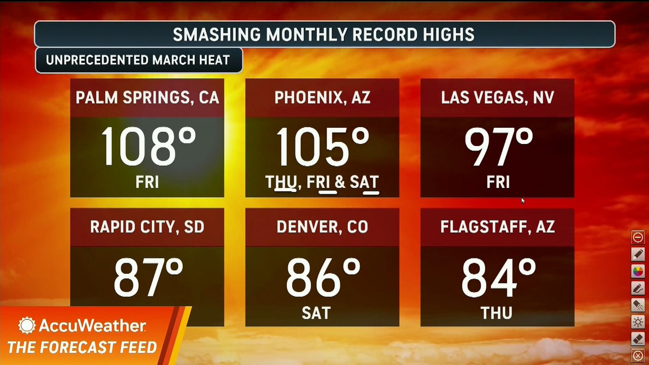 Relentless heat wave smashes March records across the Southwest