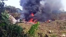 Imágenes del accidente aéreo en Colombia
