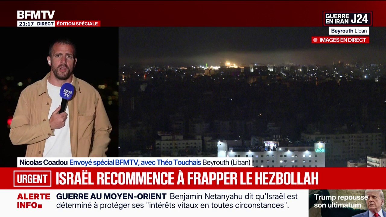 L'armée israélienne annonce avoir recommencé à frapper des cibles du Hezbollah à Beyrouth au Liban