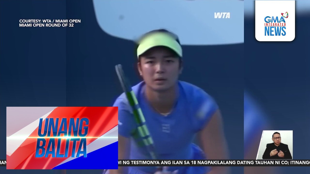 PHL tennis star Alex Eala, bigo sa round of 16 ng 2026 Miami Open | Unang Balita