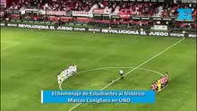 Minuto de silencio y brazalete negro: el homenaje de Estudiantes al histórico Marcos Conigliaro