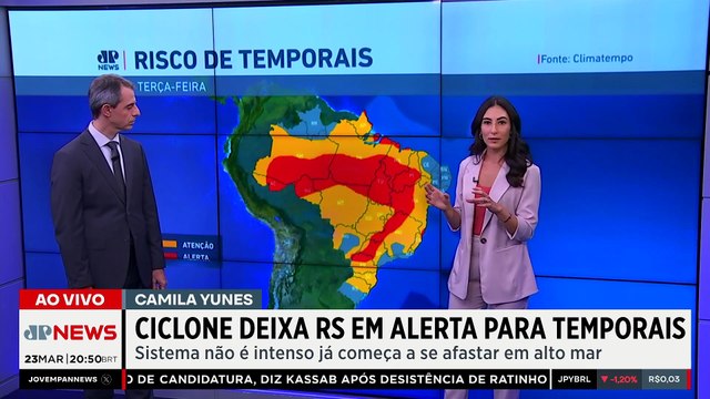 Previsão do Tempo: Ciclone extratropical coloca Rio Grande do Sul em alerta