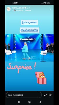 Domenica in con Mara Venier e a sorpresa torna Teo mamuccari