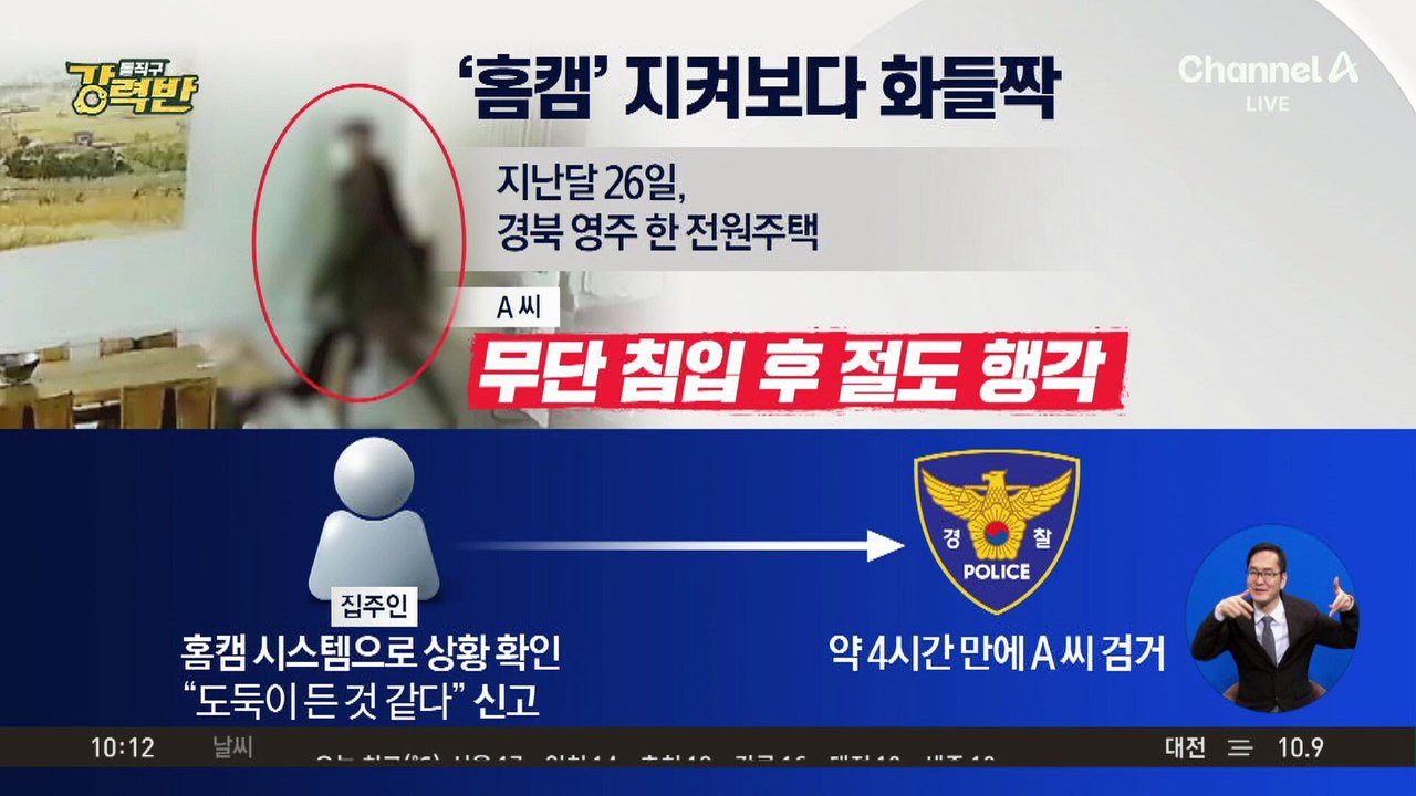 [돌직구 강력반]태연히 집안 누빈 도둑, ‘홈캠’에 딱 걸려