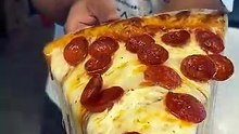 Quadruple cheese pepperoni pizza 🤤