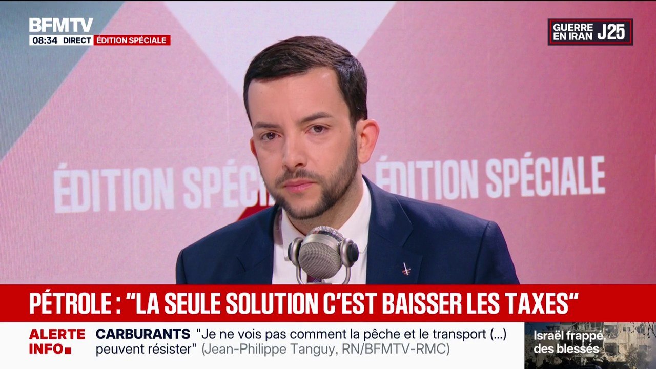 Prix du carburant: "La seule solution c'est de baisser les taxes", estime Jean-Philippe Tanguy (Rassemblement national)