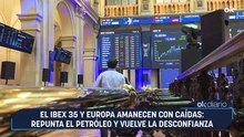 El Ibex 35 y Europa amanecen con caídas: repunta el petróleo y vuelve la desconfianza