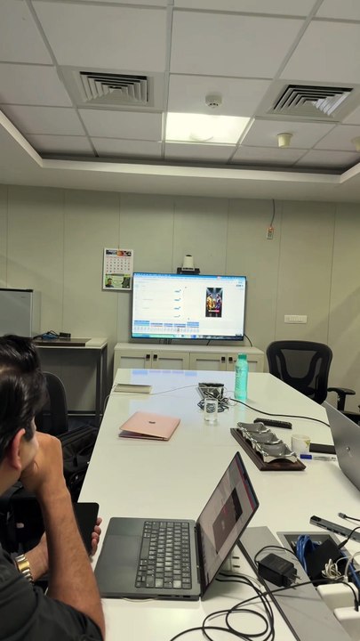 Product launch team working for glory