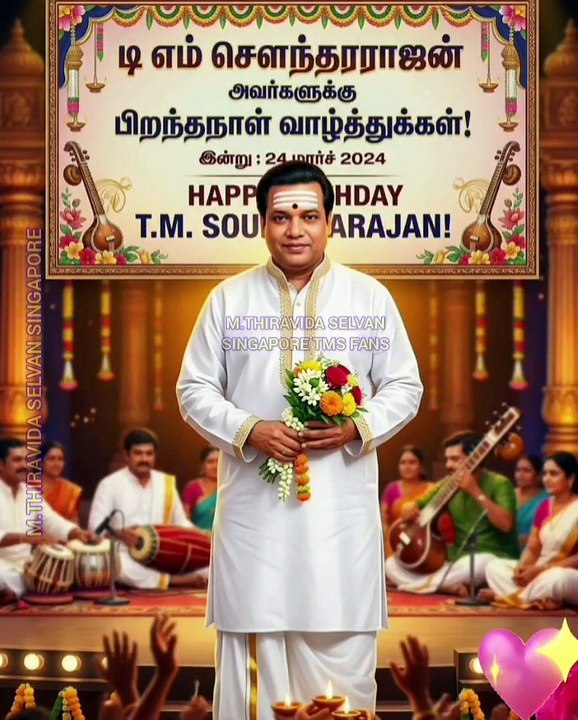 24.03.2026 டி எம் எஸ் ஐயாவுக்கு பிறந்தநாள் ஐயாவை வணங்குகிறேன் வாழ்த்துகிறேன்  M.THIRAVIDA SELVAN SINGAPORE TMS FANS SONG 3