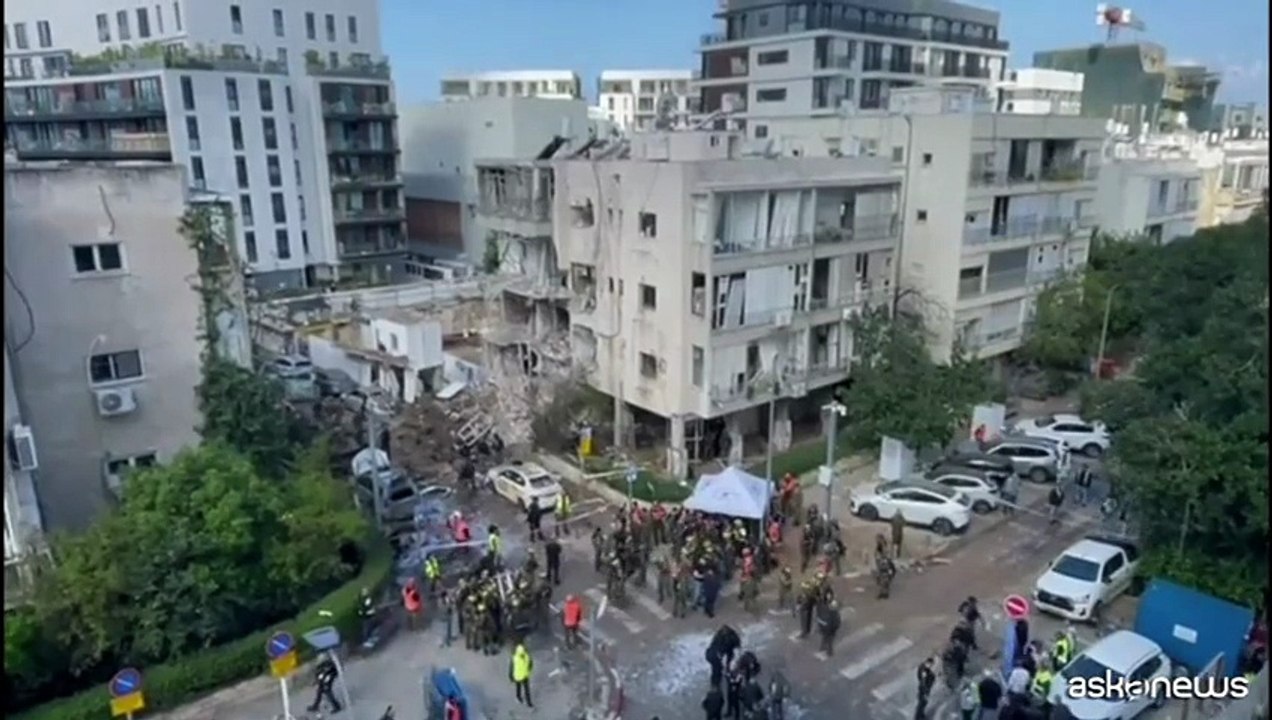 Missile iraniano caduto a Tel Aviv tra due palazzi