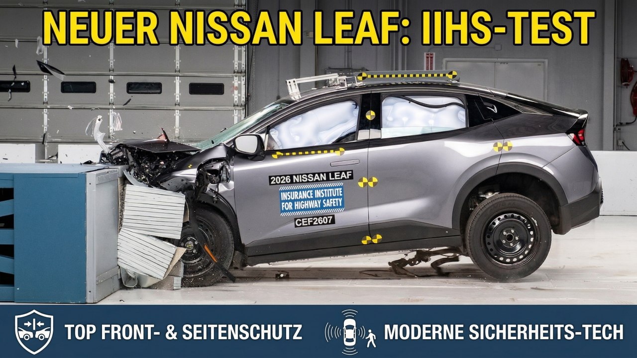Nissan Leaf 2026 IIHS Crashtest: So sicher ist der Stromer