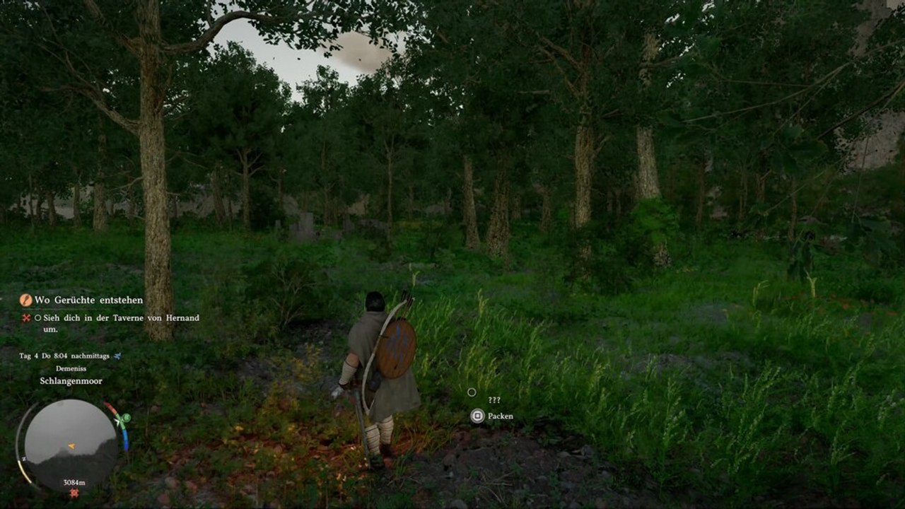 Auch an den Bäumen und am Gestrüpp zeigen sich die Lichtblitze sowie wabernden Flecken auf der PS5 Pro