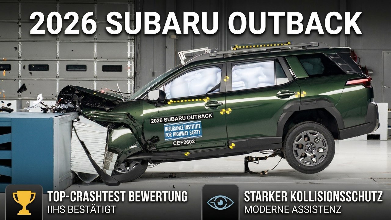 Subaru Outback 2026 IIHS Crashtest: SUV überzeugt komplett