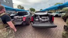 BPFron e Polícia Federal apreendem 535 quilos de maconha em Mercedes