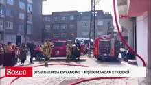 Diyarbakır’da ev yangını: 1 kişi dumandan etkilendi