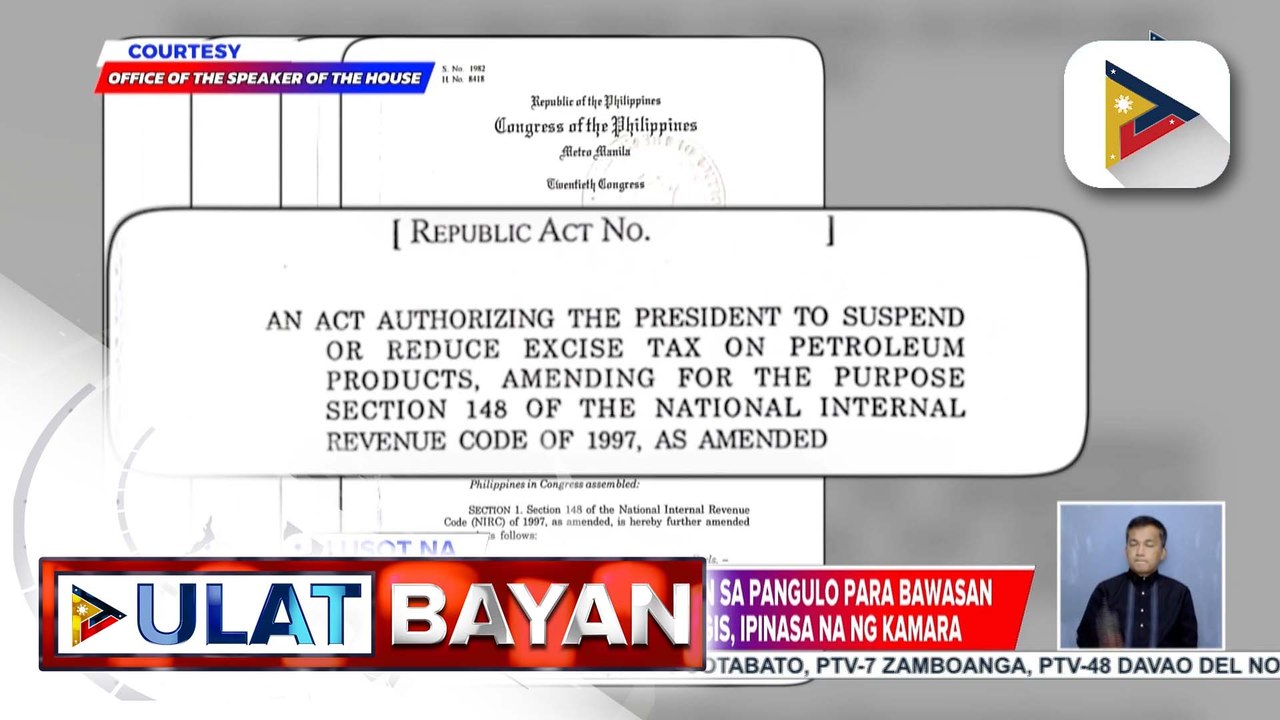 Panukalang magbibigay ng kapangyarihan kay PBBM na bawasan o suspendihin ang excise tax sa langis, lusot na sa Kamara