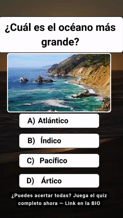 🌊 Desafío de Geografía: ¿Cuál es el océano más grande? 🤔
