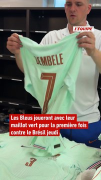 L'équipe de France portera son nouveau maillot vert face au Brésil - Foot