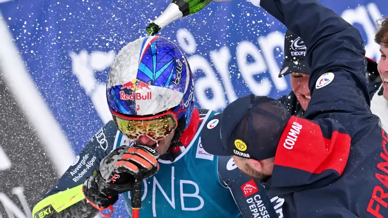 Alexis Pinturault fêté à l'arrivée de sa dernière course à Hafjell - Ski alpin - Coupe du monde (H)