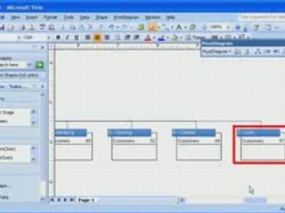 Visio 2007 Demo: Data with PivotDiagrams