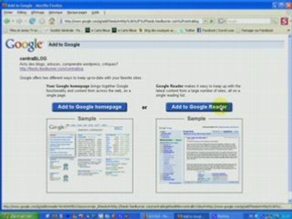 S'abonner et lire des flux rss avec google reader