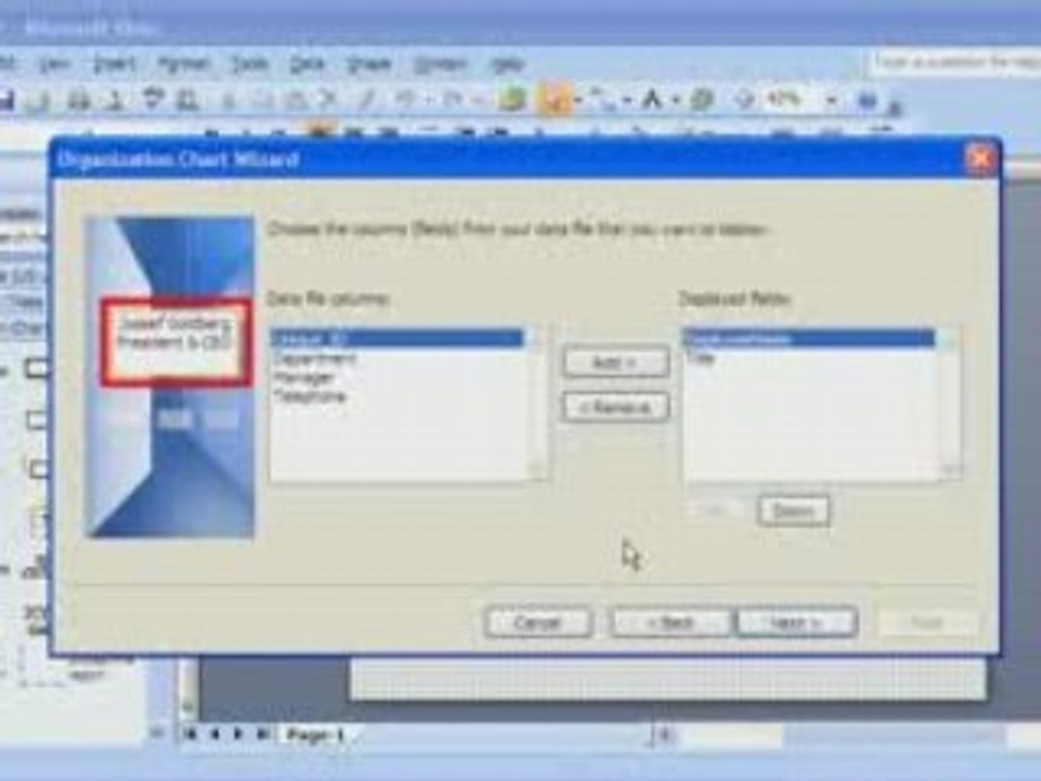 Visio 2007 Demo: Chart Wizard