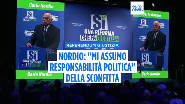 Nordio: Mi assumo responsabilità politica per la sconfitta del Sì al referendum sulla giustizia
