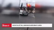 Rusya'ya ait İHA, Ukrayna'nın Lviv şehri merkezinde bir binayı vurdu