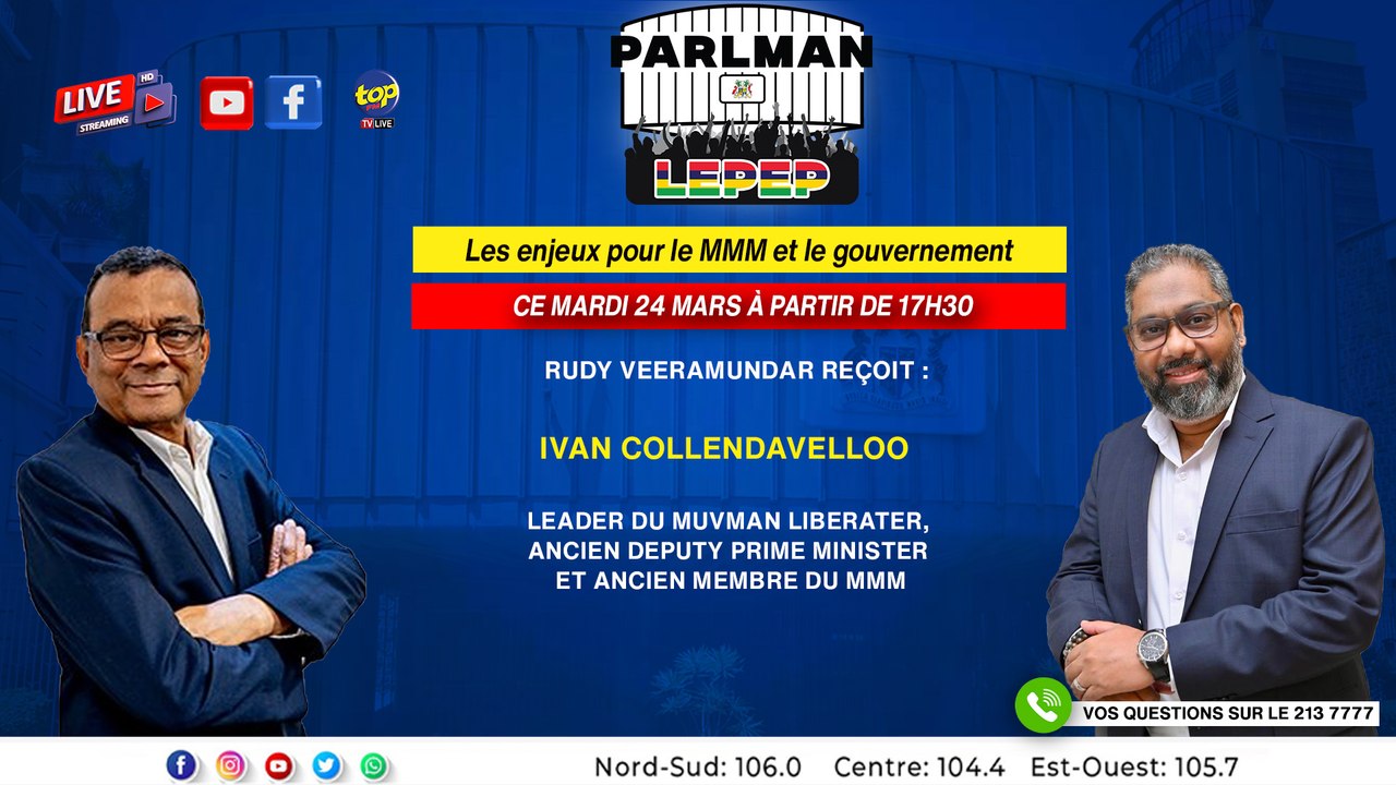 Parlman Lepep sur Top FM ce mardi 24 mars à 17h30.