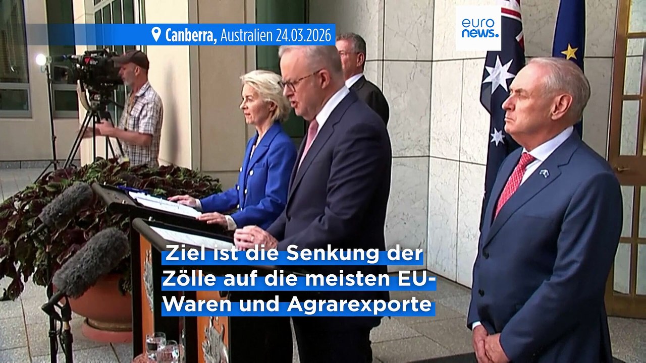 Von der Leyen erreicht Handelsabkommen mit Australien
