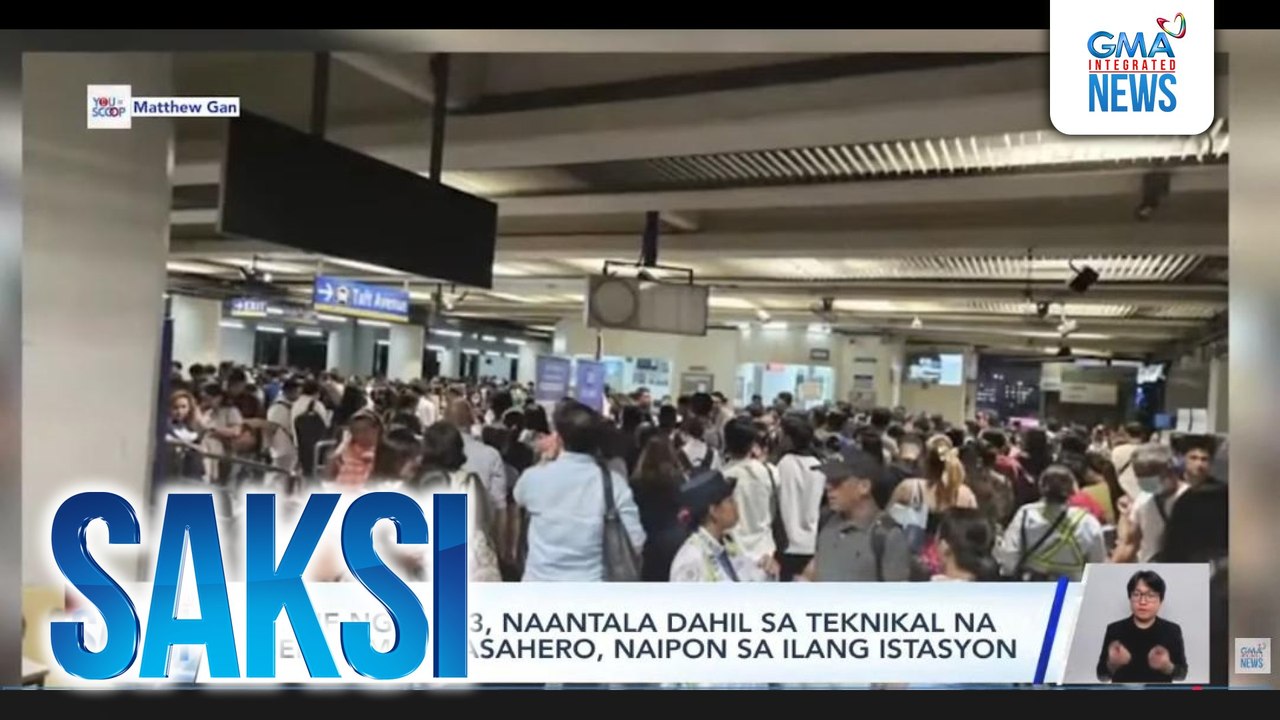 Biyahe ng MRT-3, naantala dahil sa teknikal na aberya; mga pasahero, naipon sa ilang istasyon | Saksi